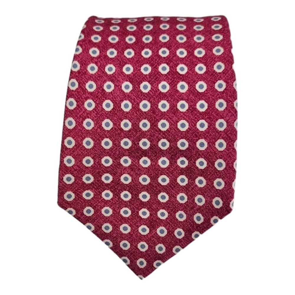 🆕️KITON 7FOLD Pink Geometric Silk Tie ITALY 60"/ 3.5" NWOT